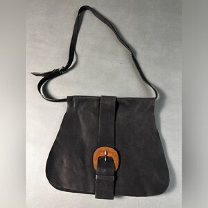 La Bagagerie Black Soft Leather Crossbody Bag